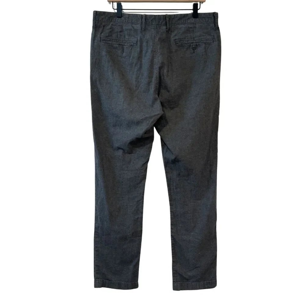 J. Crew 770 Straight Cotton Men's Dark Gray Pants 34x34 Dress Casual Business
